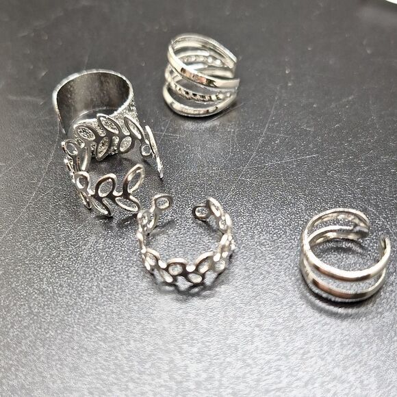 silver ear cuffs no piercing earrings boho jewelry - Picture 5 of 5